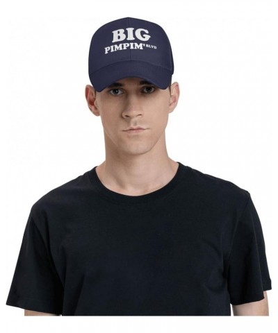 Men and Women Baseball Hat Big Pimpin' BLVD Vintage Dad Hat Adjustable Casquette Cap Navy Blue $10.46 Baseball Caps