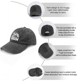 First We Teach and Then We Beach Caps Daddy Hat Pigment Black Running Hat Men Gifts for Women Hiking Cap Pigment Black $11.21...