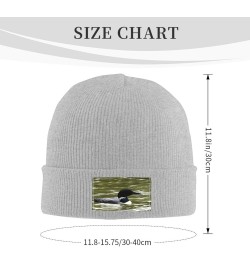 Loon Nature Bird Picture Black Warm aldult Knit Hat Cap : Soft Good Elasticity Suitable for Daily and Outdoor Sports Gray $9....