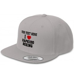 Snapback Hats for Men & Women I (Love) Hapkido Boxing Red Heart Sports Lovers Silver Personalized Text Here $16.45 Baseball Caps