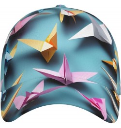 Origami Paper Cranes Ultimate Baseball Cap â€" Full-Print, Unisex, Adjustable, Moisture-Wicking, All-Season Hat Origami Paper...