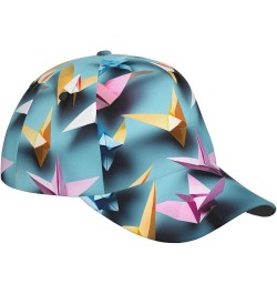 Origami Paper Cranes Ultimate Baseball Cap â€" Full-Print, Unisex, Adjustable, Moisture-Wicking, All-Season Hat Origami Paper...