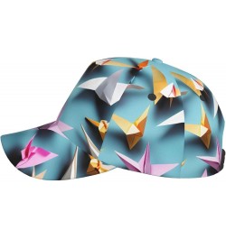 Origami Paper Cranes Ultimate Baseball Cap â€" Full-Print, Unisex, Adjustable, Moisture-Wicking, All-Season Hat Origami Paper...