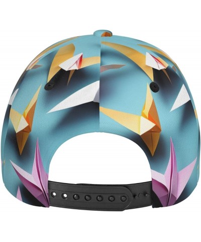 Origami Paper Cranes Ultimate Baseball Cap â€" Full-Print, Unisex, Adjustable, Moisture-Wicking, All-Season Hat Origami Paper...