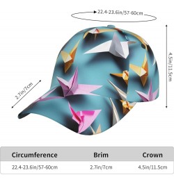 Origami Paper Cranes Ultimate Baseball Cap â€" Full-Print, Unisex, Adjustable, Moisture-Wicking, All-Season Hat Origami Paper...