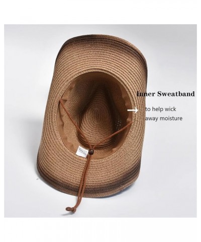 Straw Hat Women Men Summer Outdoor Travel Beach Hats Tassels Western Cowgirl Sunshade Hats Khaki $20.43 Sun Hats