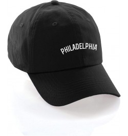 USA Cities Baseball Dad Hat Cap Cotton Unstructure Low Profile Strapback Philadelphia Black White $12.21 Baseball Caps