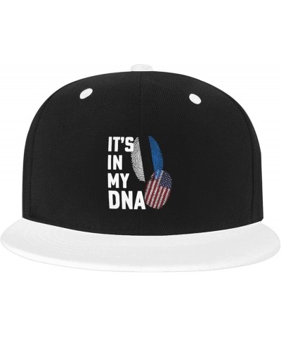 Estonia It's in My DNA Baseball Cap for Men Women Snapback Hat Adjustable Flat Bill Hats White $10.38 Baseball Caps