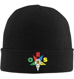 Beanie Hats OES Eastern Star Knit Cuffed Cap Winter Warm Knitted Hat66 Black $10.16 Skullies & Beanies