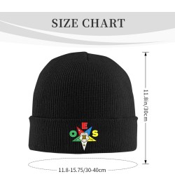 Beanie Hats OES Eastern Star Knit Cuffed Cap Winter Warm Knitted Hat66 Black $10.16 Skullies & Beanies