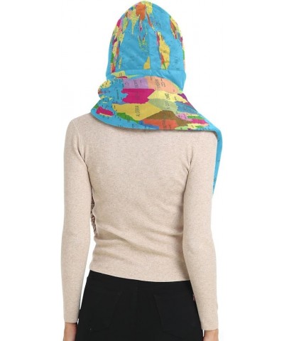 Women's Cold Weather Scarves, 3 in 1 Cotton Velvet Lining Warm Hooded Wrap Multi 11 $15.99 Scarves