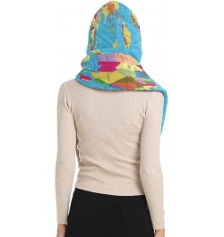 Women's Cold Weather Scarves, 3 in 1 Cotton Velvet Lining Warm Hooded Wrap Multi 11 $15.99 Scarves