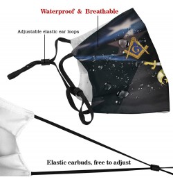 Masonic Shriner Split Face Mask Adjustable Breathable Balaclava with Filter Black $10.64 Balaclavas