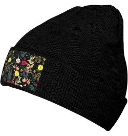 Colorful Boho Floral Print Slouchy Beanie for Men Women Hip-Hop Soft Lightweight Running Beanie Adult Hats Black $13.42 Skull...