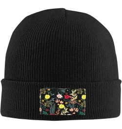 Colorful Boho Floral Print Slouchy Beanie for Men Women Hip-Hop Soft Lightweight Running Beanie Adult Hats Black $13.42 Skull...