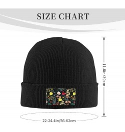 Colorful Boho Floral Print Slouchy Beanie for Men Women Hip-Hop Soft Lightweight Running Beanie Adult Hats Black $13.42 Skull...