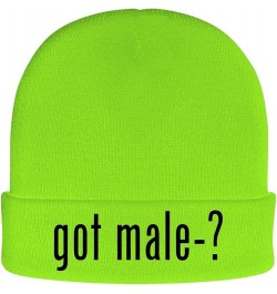 got Male-? - Soft Adult Beanie Cap Neon Green $12.96 Skullies & Beanies