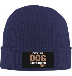 Even My Dog Hates Biden. Funny Anti Biden Beanie Hat Women Knitted Hat Skull Cap Men Knit Slouchy Hat Black Navy Blue $10.42 ...