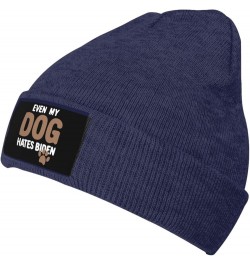 Even My Dog Hates Biden. Funny Anti Biden Beanie Hat Women Knitted Hat Skull Cap Men Knit Slouchy Hat Black Navy Blue $10.42 ...