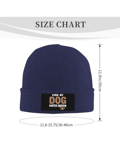 Even My Dog Hates Biden. Funny Anti Biden Beanie Hat Women Knitted Hat Skull Cap Men Knit Slouchy Hat Black Navy Blue $10.42 ...