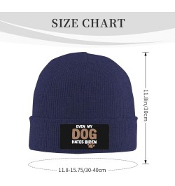 Even My Dog Hates Biden. Funny Anti Biden Beanie Hat Women Knitted Hat Skull Cap Men Knit Slouchy Hat Black Navy Blue $10.42 ...