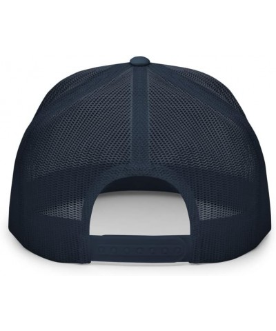 Chancla Survivor Hispanic Hat (Embroidered Trucker Cap) Navy $17.38 Baseball Caps