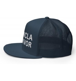 Chancla Survivor Hispanic Hat (Embroidered Trucker Cap) Navy $17.38 Baseball Caps