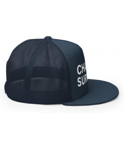 Chancla Survivor Hispanic Hat (Embroidered Trucker Cap) Navy $17.38 Baseball Caps