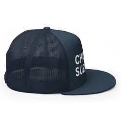 Chancla Survivor Hispanic Hat (Embroidered Trucker Cap) Navy $17.38 Baseball Caps