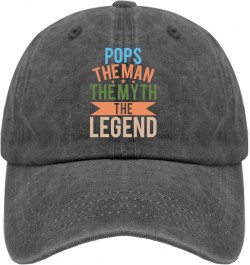 Pops The Man The Myth The Legend Caps Running Hats for Women Pigment Black Dad Hat Gifts for Grandma Cool Hats Pigment Black ...