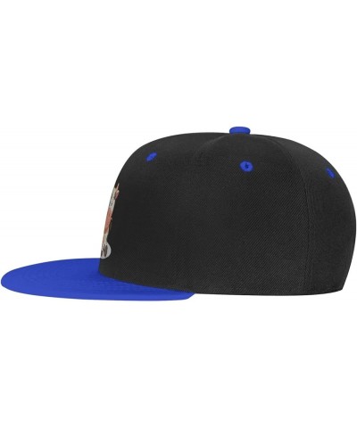 Sitting Cow on The Ground Baseball Cap for Men Women Snapback Hat Adjustable Flat Bill Hats Blue $10.14 Baseball Caps