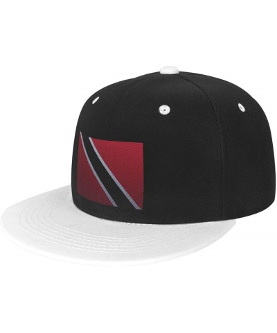 Flag of Trinidad and Tobago Knitting Effect Baseball Cap for Men Women Snapback Hat Adjustable Flat Bill Hats White $10.14 Ba...