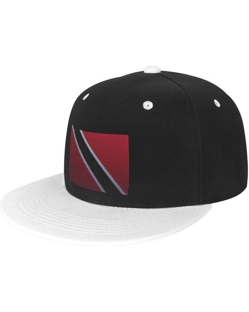 Flag of Trinidad and Tobago Knitting Effect Baseball Cap for Men Women Snapback Hat Adjustable Flat Bill Hats White $10.14 Ba...