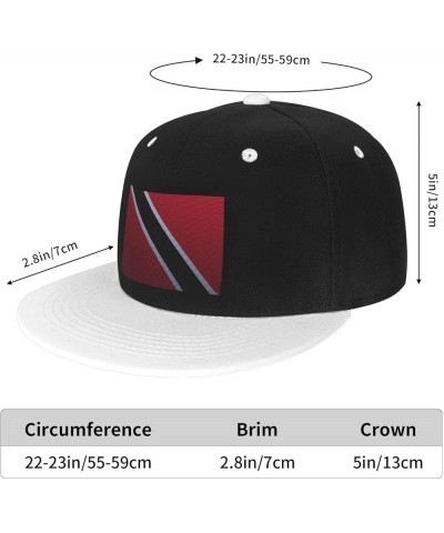 Flag of Trinidad and Tobago Knitting Effect Baseball Cap for Men Women Snapback Hat Adjustable Flat Bill Hats White $10.14 Ba...