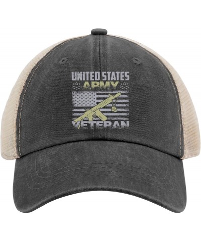 Trucker Hat for Women Veterans Day Golf Hats for Men Running Cap Breathable Sun Hats Allblack $11.19 Sun Hats