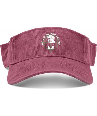 God Guns and Trump Cap Visor Hat for Women Sun Visors Trendy Sun Visor Hat Deep Rose $11.19 Visors