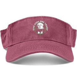 God Guns and Trump Cap Visor Hat for Women Sun Visors Trendy Sun Visor Hat Deep Rose $11.19 Visors