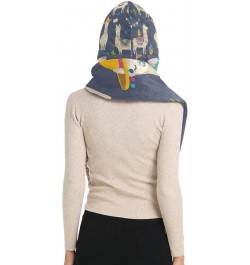 Women's Cold Weather Scarves, 3 in 1 Cotton Velvet Lining Warm Hooded Wrap Multi 16 $13.43 Scarves