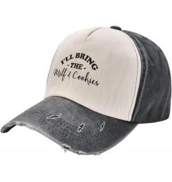 I'll Bring-The Milf-&-Cookies-Hat Funny Dad Caps Adults Cool Denim Baseball caps for Men Women Black and White $13.79 Basebal...