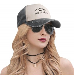 I'll Bring-The Milf-&-Cookies-Hat Funny Dad Caps Adults Cool Denim Baseball caps for Men Women Black and White $13.79 Basebal...