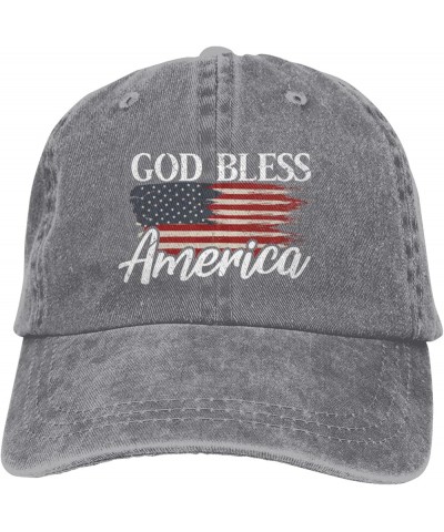 God Bless America Patriotic USA Baseball Caps Men Women Ball Hat Adjustable Trucker Hat Gray $10.17 Baseball Caps