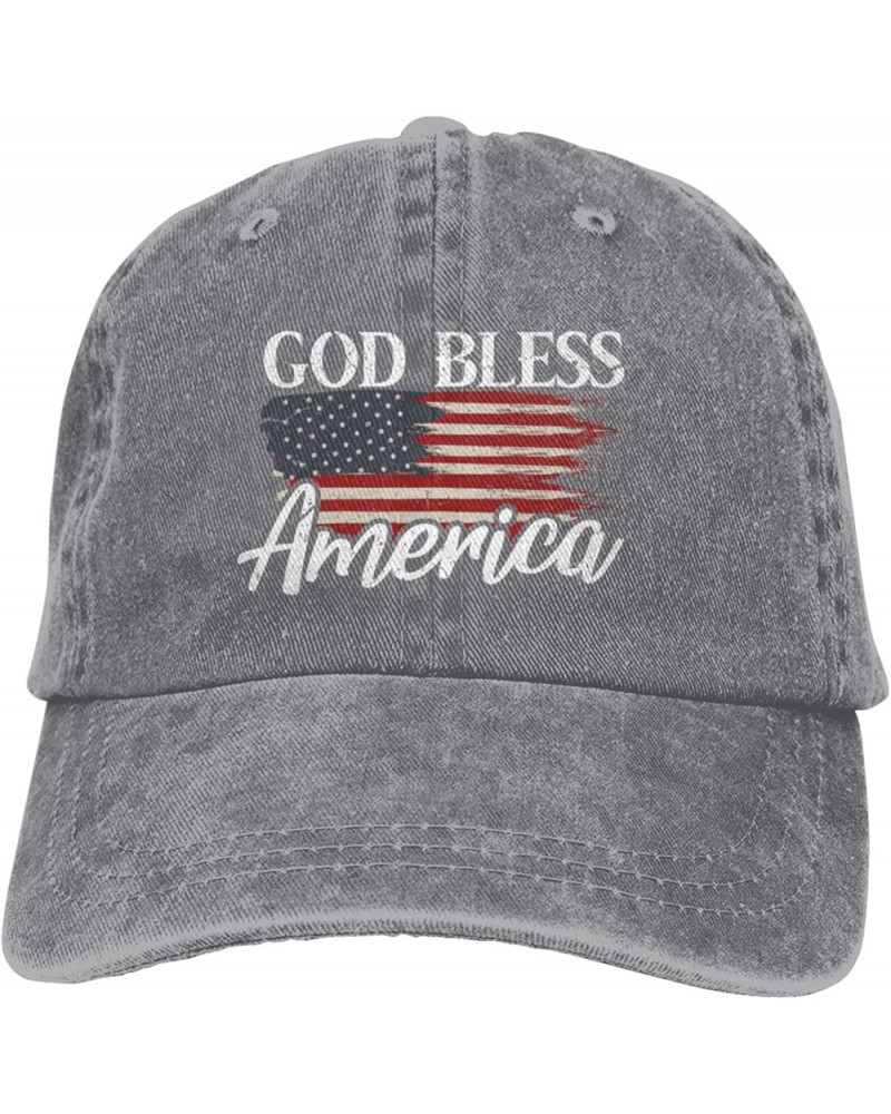 God Bless America Patriotic USA Baseball Caps Men Women Ball Hat Adjustable Trucker Hat Gray $10.17 Baseball Caps