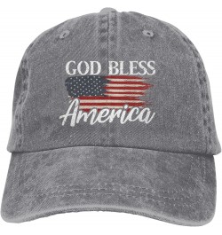 God Bless America Patriotic USA Baseball Caps Men Women Ball Hat Adjustable Trucker Hat Gray $10.17 Baseball Caps