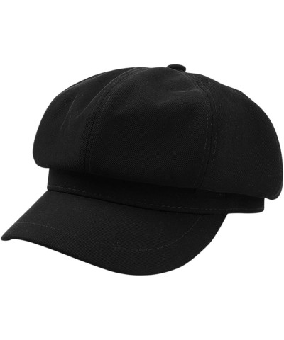 Casual Solid Men&Women Newsboy Flat Fashion Hat Cabbie Cap Traditional Easy Baseball Caps Womens Christmas Hat C-black $9.56 ...