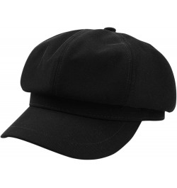 Casual Solid Men&Women Newsboy Flat Fashion Hat Cabbie Cap Traditional Easy Baseball Caps Womens Christmas Hat C-black $9.56 ...