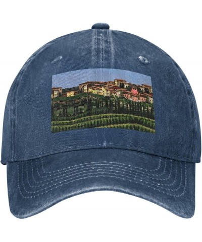 Italy-Tuscan Print Trucker Sports Hat Soccer Hat Adjustable Baseball Caps Hats Casual Hat Sun Cap Navy Blue $10.51 Baseball Caps