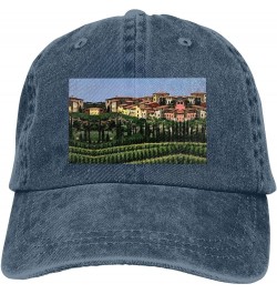 Italy-Tuscan Print Trucker Sports Hat Soccer Hat Adjustable Baseball Caps Hats Casual Hat Sun Cap Navy Blue $10.51 Baseball Caps