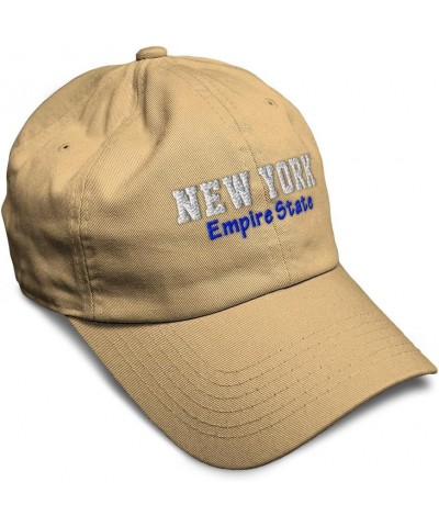 Soft Baseball Cap New York Empire State Cotton Dad Hats for Men & Women Khaki $12.04 Baseball Caps