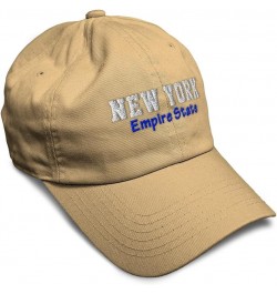 Soft Baseball Cap New York Empire State Cotton Dad Hats for Men & Women Khaki $12.04 Baseball Caps