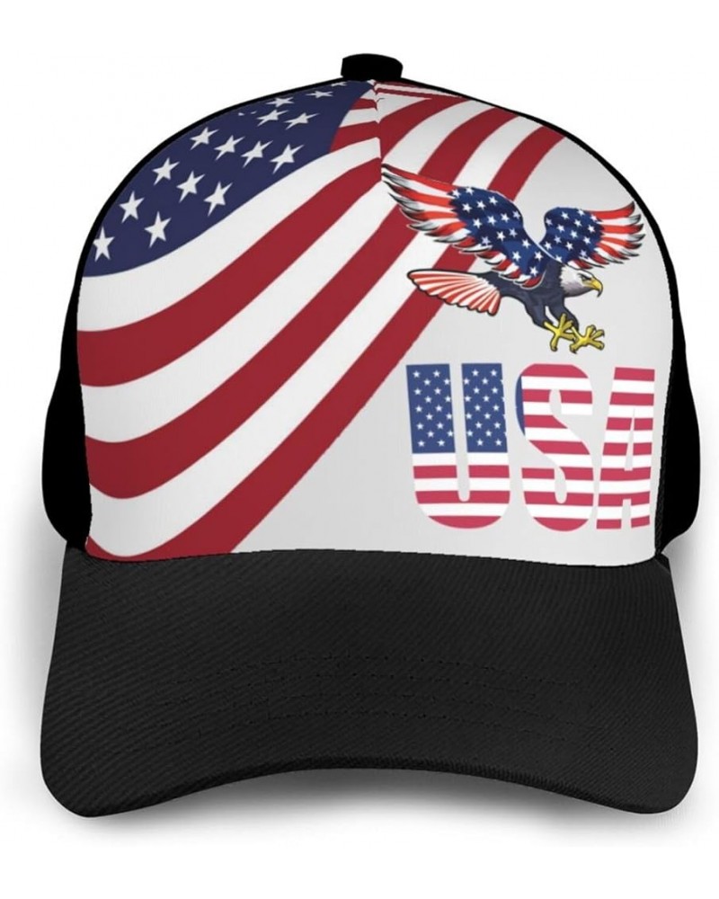 American Eagle Hat Adjustable Funny Fashion Cap for Men Women Black4 $12.83 Baseball Caps